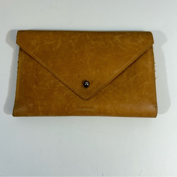 Hearth & Hand Handbags - Hearth & Hand Tan Leather Envelope Flap Wallet